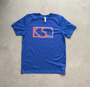 "Kansas Love" Basketball Blue & Red T-Shirt